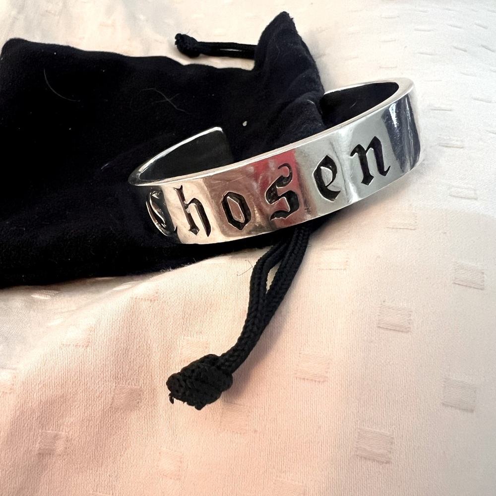 King Baby sterling silver “Chosen” unisex cuff
